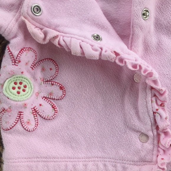 👛[Little Me] Sweater Jacket with Matching Hat - Picture 6 of 7